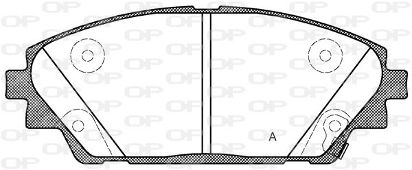OPEN PARTS Комплект тормозных колодок, дисковый тормоз BPA1569.02